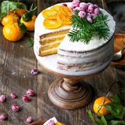 Tangerine Curd Cake