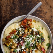 Polenta With Curry Veg