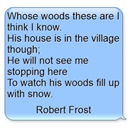 &quot;Stopping by Woods on a Snowy Evening&quot; by Robert Frost
