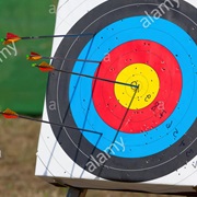 Shot Bull&#39;s Eye in Archery