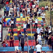 Crowded Stairs