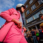 Pink Police Street Performer