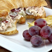 Chicken Salad With Red Grapes and Almonds