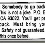 &quot;Safety Not Guaranteed&quot; Ad