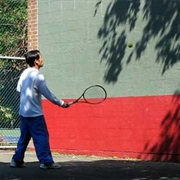 Play Tennis Against the Wall of the House