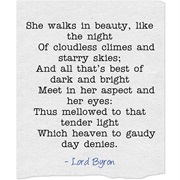 &quot;She Walks in Beauty&quot; by Lord Byron