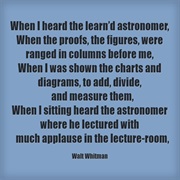 &quot;When I Heard the Learn&#39;d Astronomer&quot; by Walt Whitman