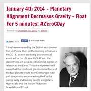 Planetary Alignment Decreases Gravity