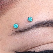 Horizontal Eyebrow Piercing