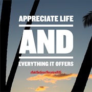 Appreciate Life More