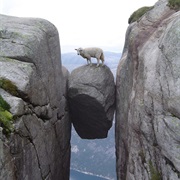 Stand on Kjeragbolten, Norway