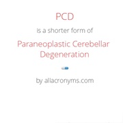 Paraneoplastic Cerebellar Degeneration (PCD)