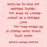 &quot;Pied Beauty&quot; by Gerard Manley Hopkins