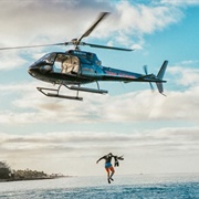 Jump From a Helicopter in the Ocean