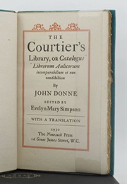 The Courtier&#39;s Library (The Catalogue of Rare Books Not for Sale) (John Donne)