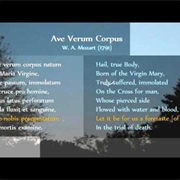 Ave Verum Corpus - Mozart