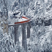 Rhaetian Railway in the Albula/Bernina, Switzerland