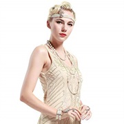 1920s Beaded Fringed Gatsby Dress