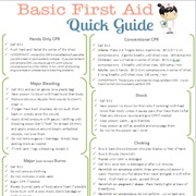 First Aid Cheat Sheet