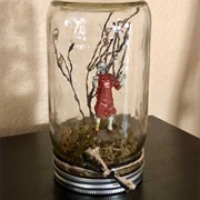 Lady Zombie Mason Jar