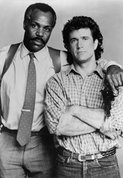 Mel Gibson and Danny Glover in Lethal Weapon (1987)