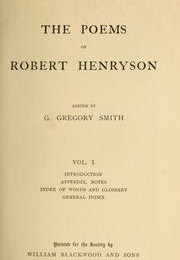 Henryson: Poems (Elliott)