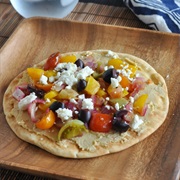 Hummus Feta Mushroom Harissa Pita