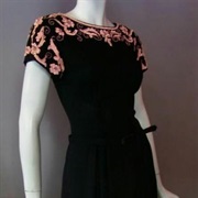 40s Black Dress