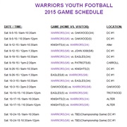 Kids&#39; Sports Schedules