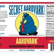 Secret Aardvark Aardvark Habenero Sauce