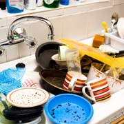 Had Dirty Dishes Pile Up in the Sink for Days