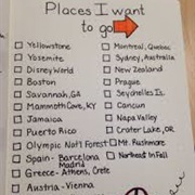 Places I Want to Go