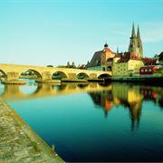 Old Town of Regensburg With Stadtamhof