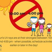 Avoid the Sun Between 10:00 A.M. and 4:00 P.M in Summer