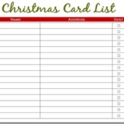 Christmas Card List