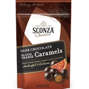 Sconza Dark Chocolate Blood Orange Caramels