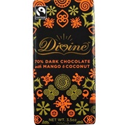 Divine 70% Dark Chocolate W/ Mango &amp; Coconut