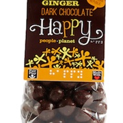 Happy People Planet Organic Ginger Dark Chocolate