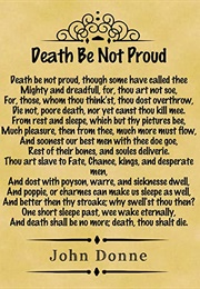 Death Be Not Proud (John Donne)