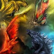 Godzilla, Mothra, King Ghidorah, and Rodan