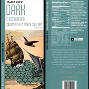 Trader Joes Dark Chocolate Bar Caramel With Black Sea Salt