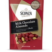 Sconza Game Day Chocolate Almonds  Red &amp; Gold