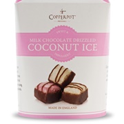 Copperpot Milk Chocolate Drizzled Coconut Ice