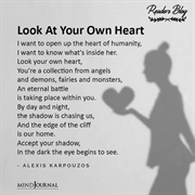 Look at Your Own Heart - Poetry by Alexis Karpouzos