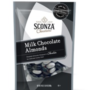 Sconza Game Day Chocolate Almonds Black &amp; Silver