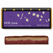 Zotter With Love Dark Coconut Couverture W/ Raspberry