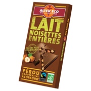 Alter Eco Lait Noisettes Entieres