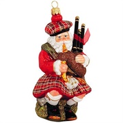 Bagpiper Santa Ornament