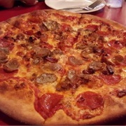 Bacon and Meatball Pizza