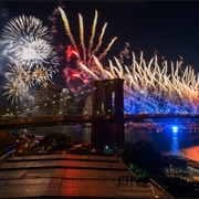 See Fireworks in DUMBO New York
